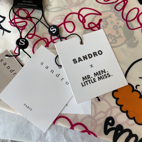 Printed silk twill scarf from Sandro - Picture 6 of 7